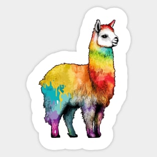 Alpaca Llama Rainbow Sticker